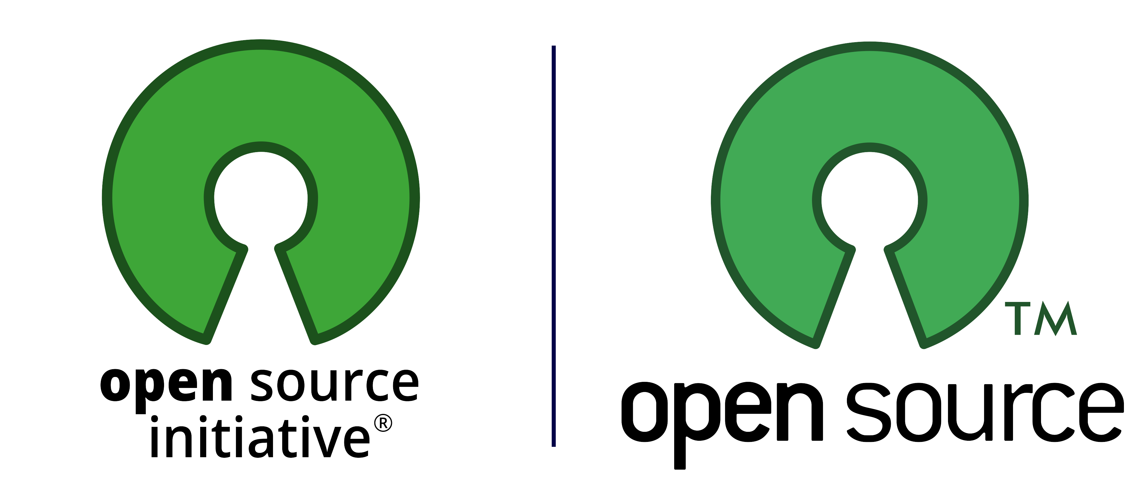 Das Logo der Open Source Initiative und das offizielle Open Source Logo